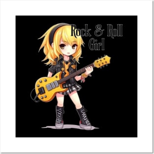 Rock & Roll Girl, Cute Girl, Girl Power Posters and Art